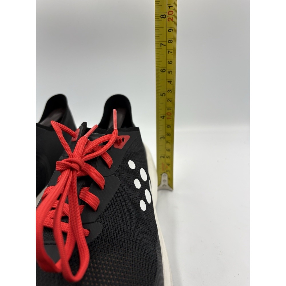 CRAFT Men's Black Red White Low Top Lace-Up Running Athletic Sneakers - Picture 7 of 9